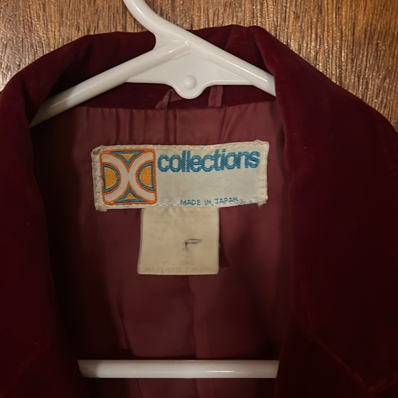 vintage velvet maroon jacket - Picture 6 of 9